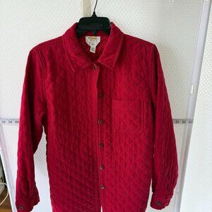 TALBOTS RED SHACKET shirt jacket